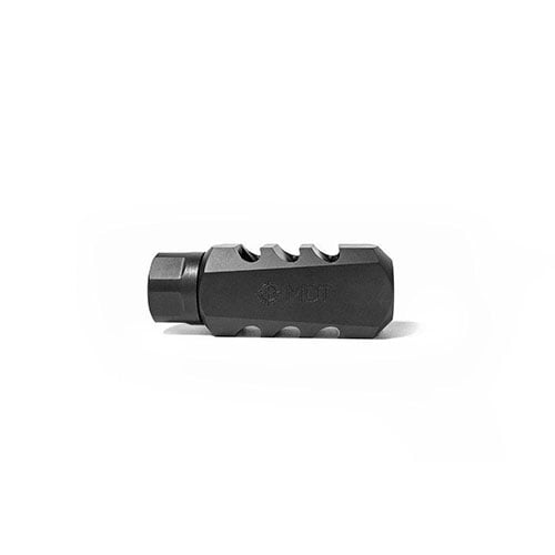MDT MDT COMP MUZZLE BRAKE, 4 PORT, 308, 5/8-24, BLACK/GREEN - Dominion  Outdoors, Canada Wide Shipping